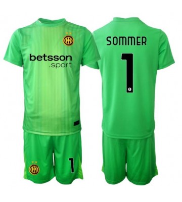Inter Milan Yann Sommer #1 Målmand Tredjetrøje Børn 2025-26 Kortærmet (+ Korte bukser)